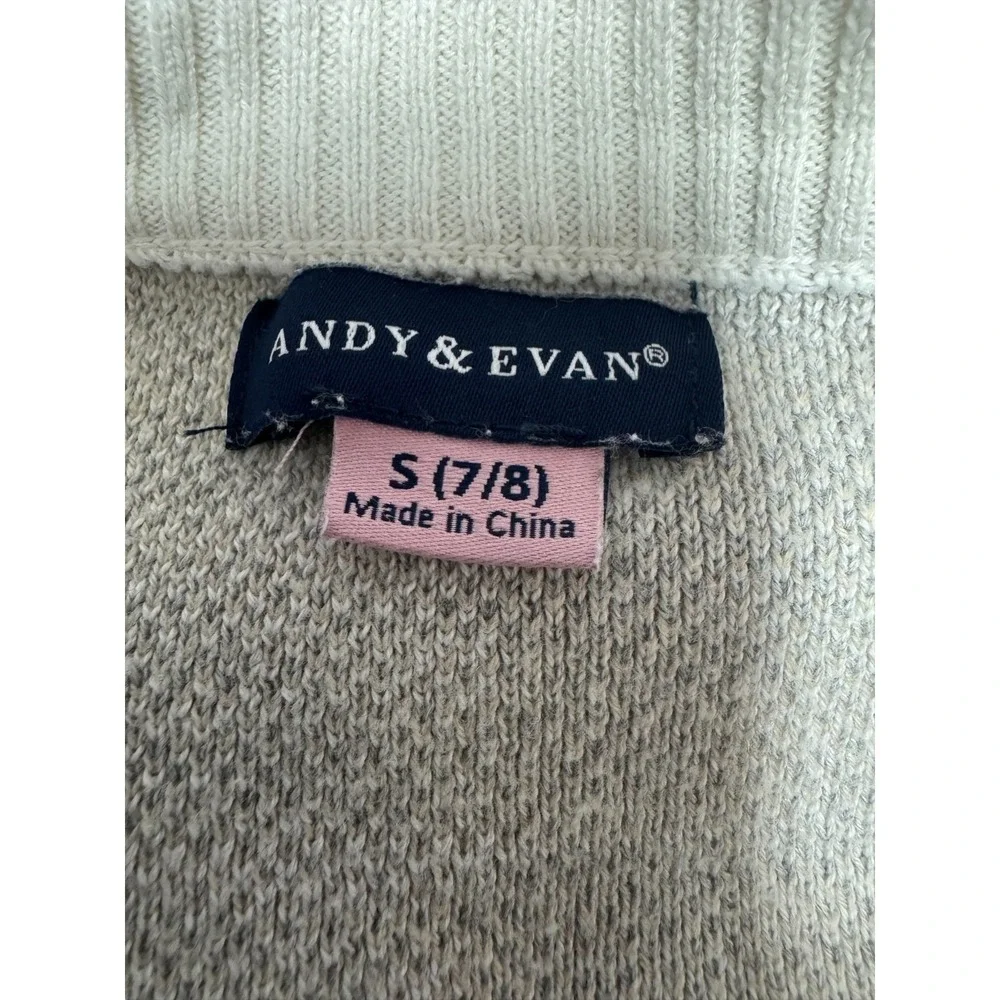 Andy & EVAN girls' sweater Size Small Checker print Brown and tan colors